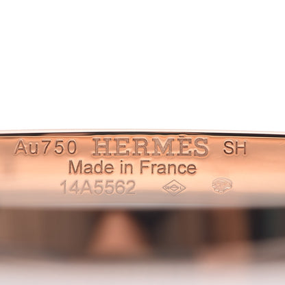 Hermes 18K Rose Gold Diamond PM H D'Ancre Bracelet SH 5 of 6