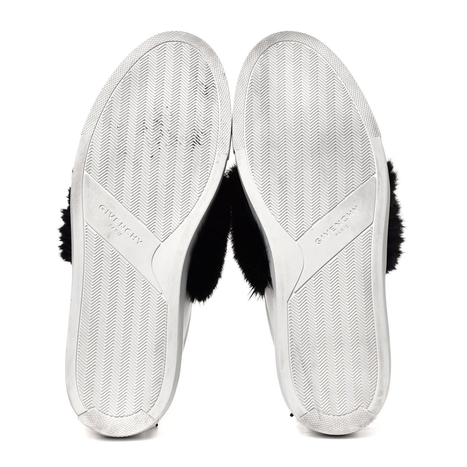 Givenchy Calfskin Mink Fur Urban Sneakers 39 White Black 6 of 6