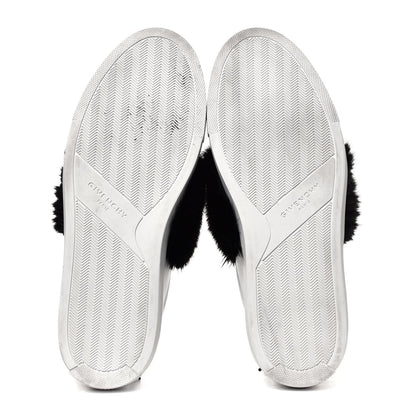 Givenchy Calfskin Mink Fur Urban Sneakers 39 White Black 6 of 6