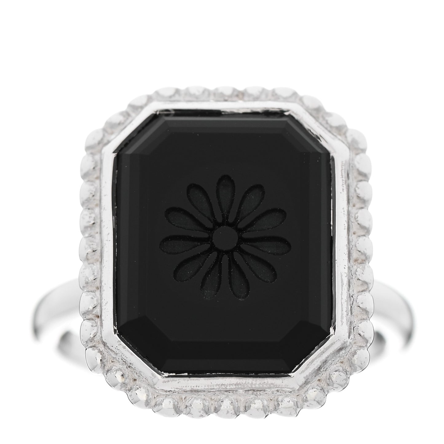 Sterling Silver Black Onyx Ziegfeld Daisy Ring 55 7.25