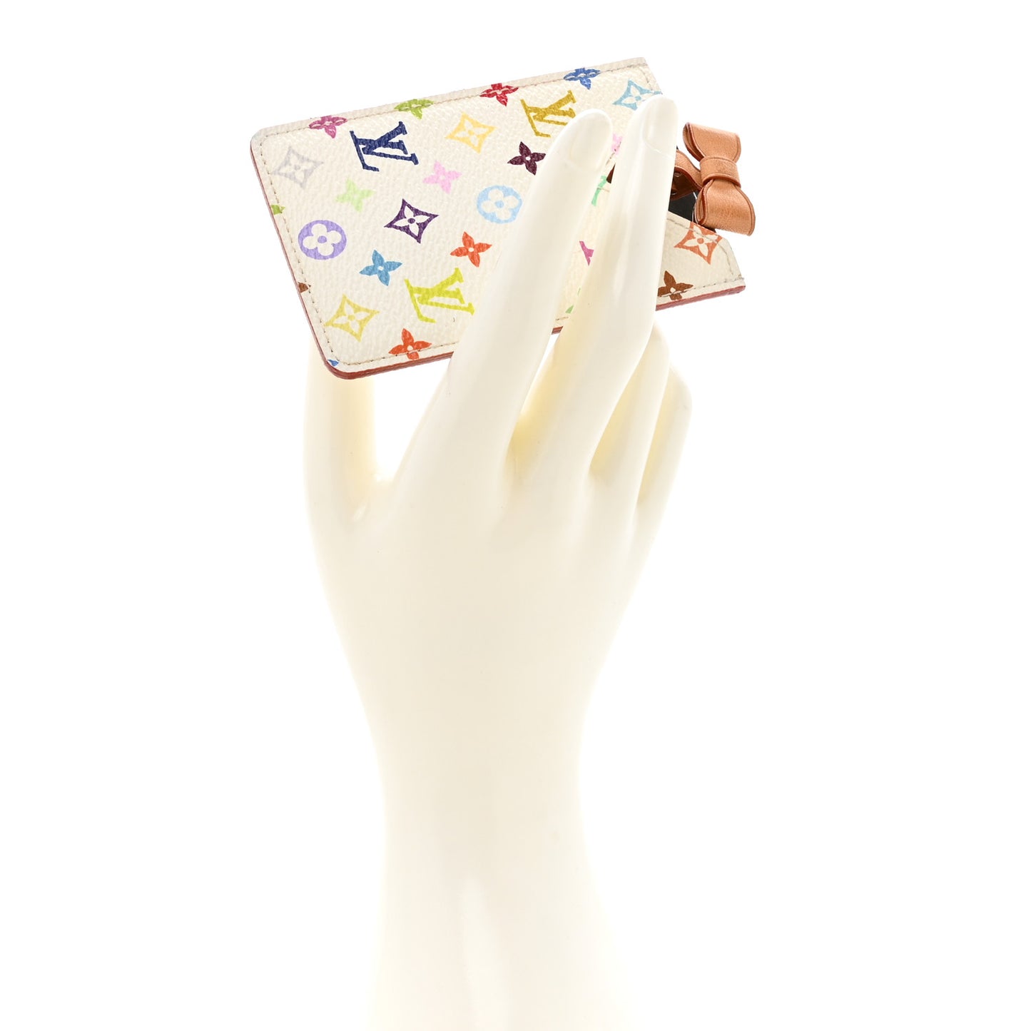 Monogram Multicolor Mirror and Case Pouch White