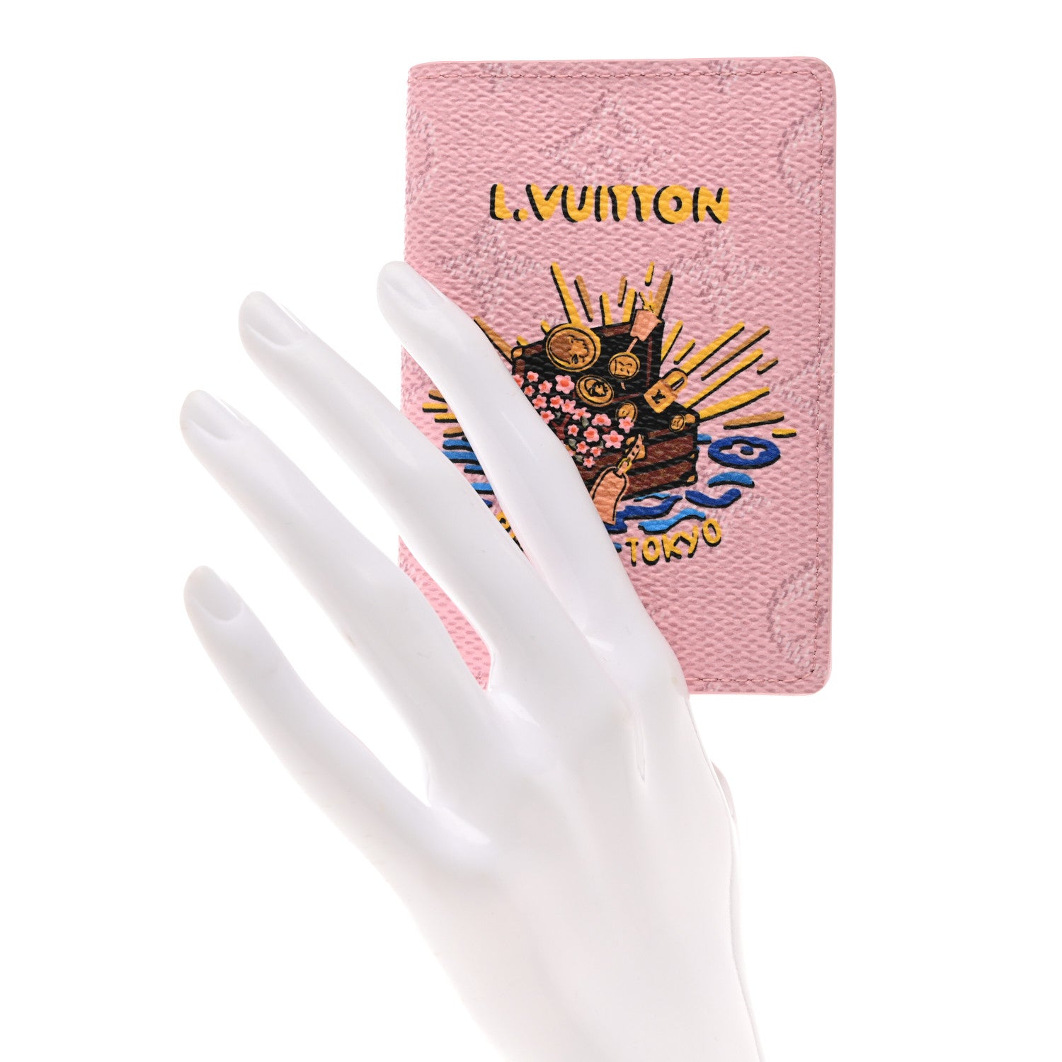 Louis Vuitton Monogram Paris Tokyo Pocket Organizer NM Pink