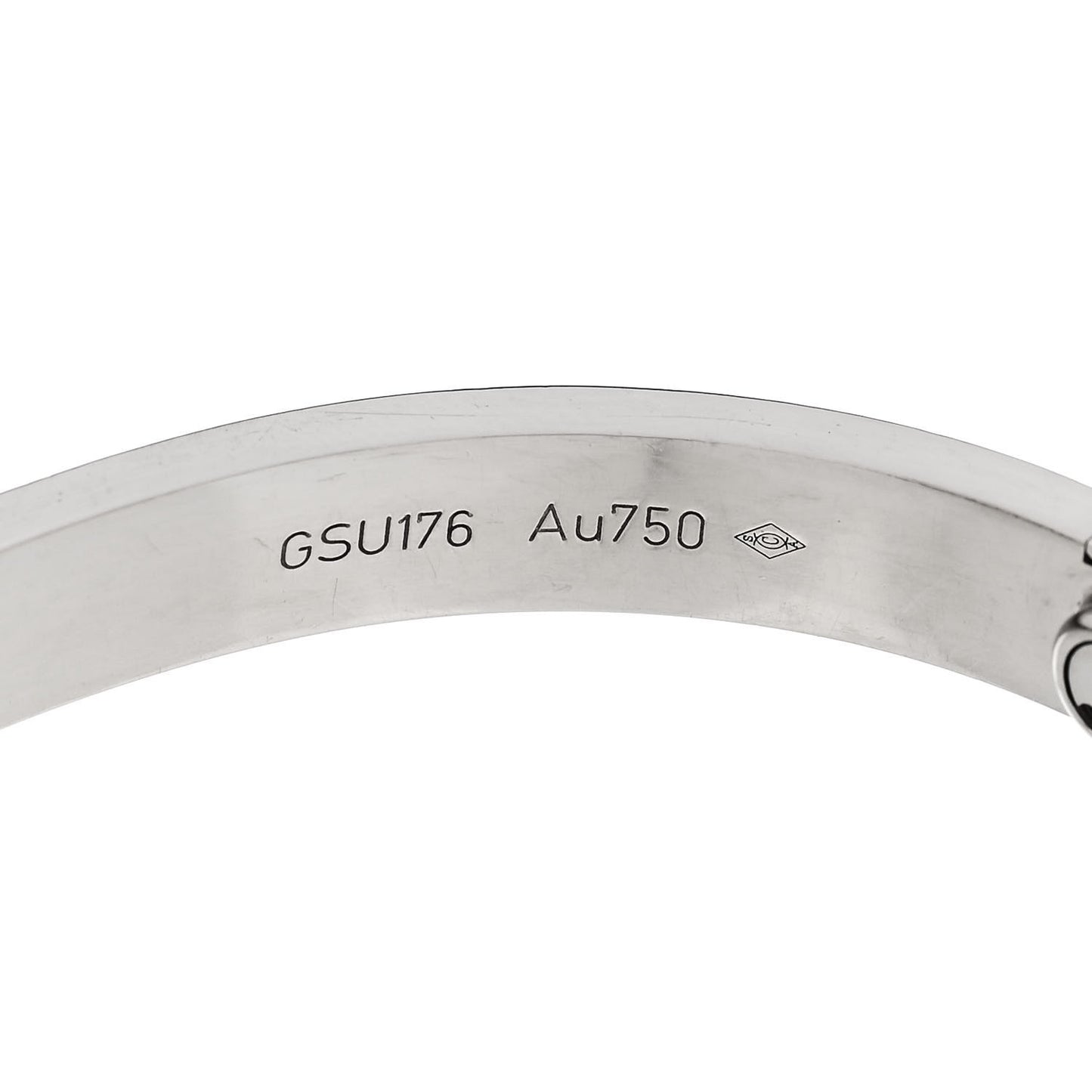 18K White Gold LOVE Bracelet 17