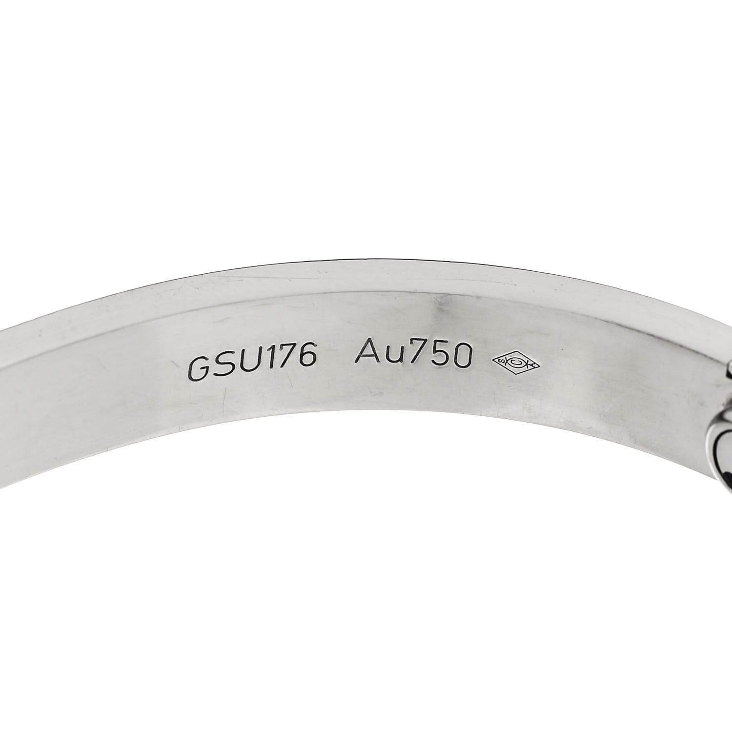 Cartier 18K White Gold LOVE Bracelet 17 6 of 9