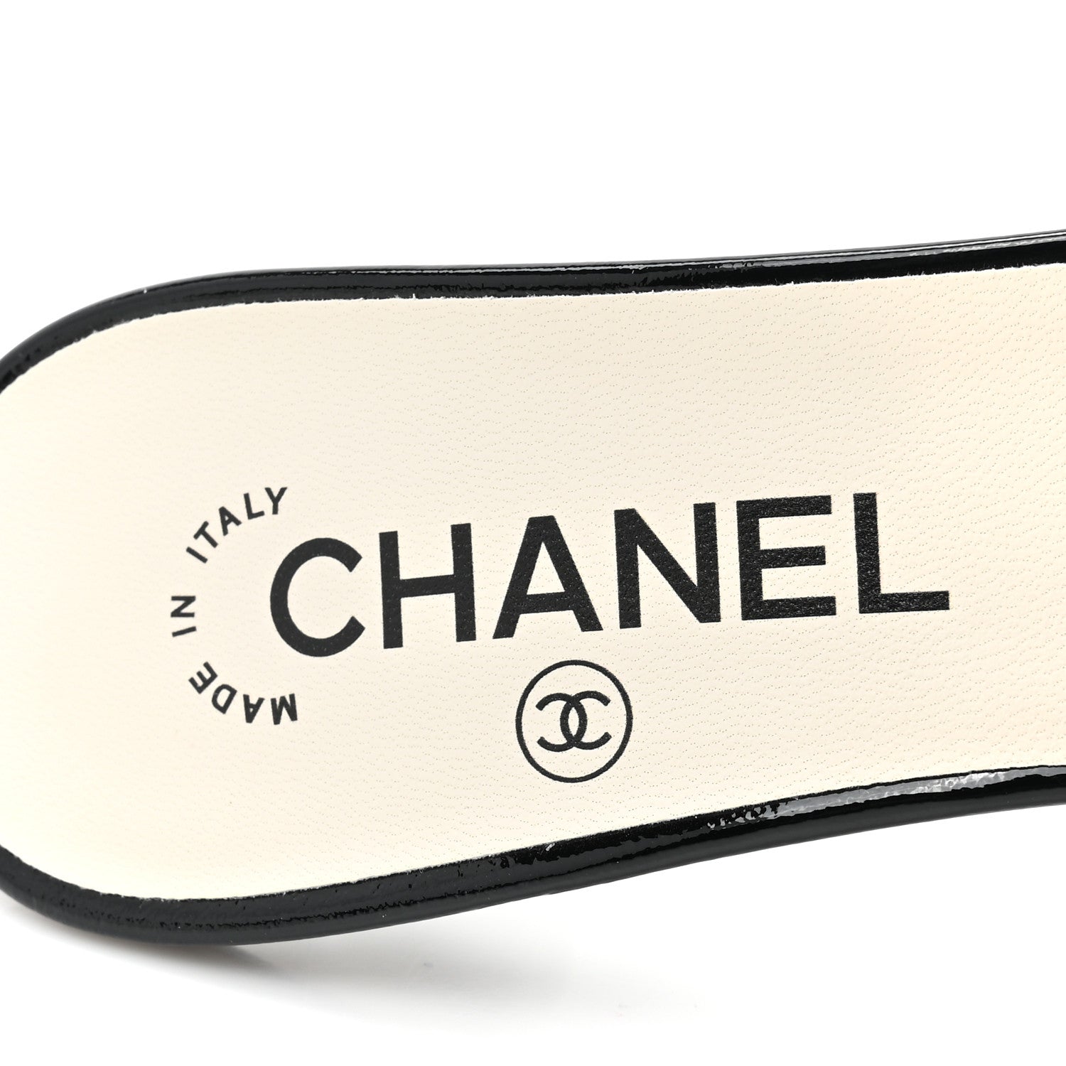 Chanel Patent Lambskin Pearl Mules 38 Black 7 of 8