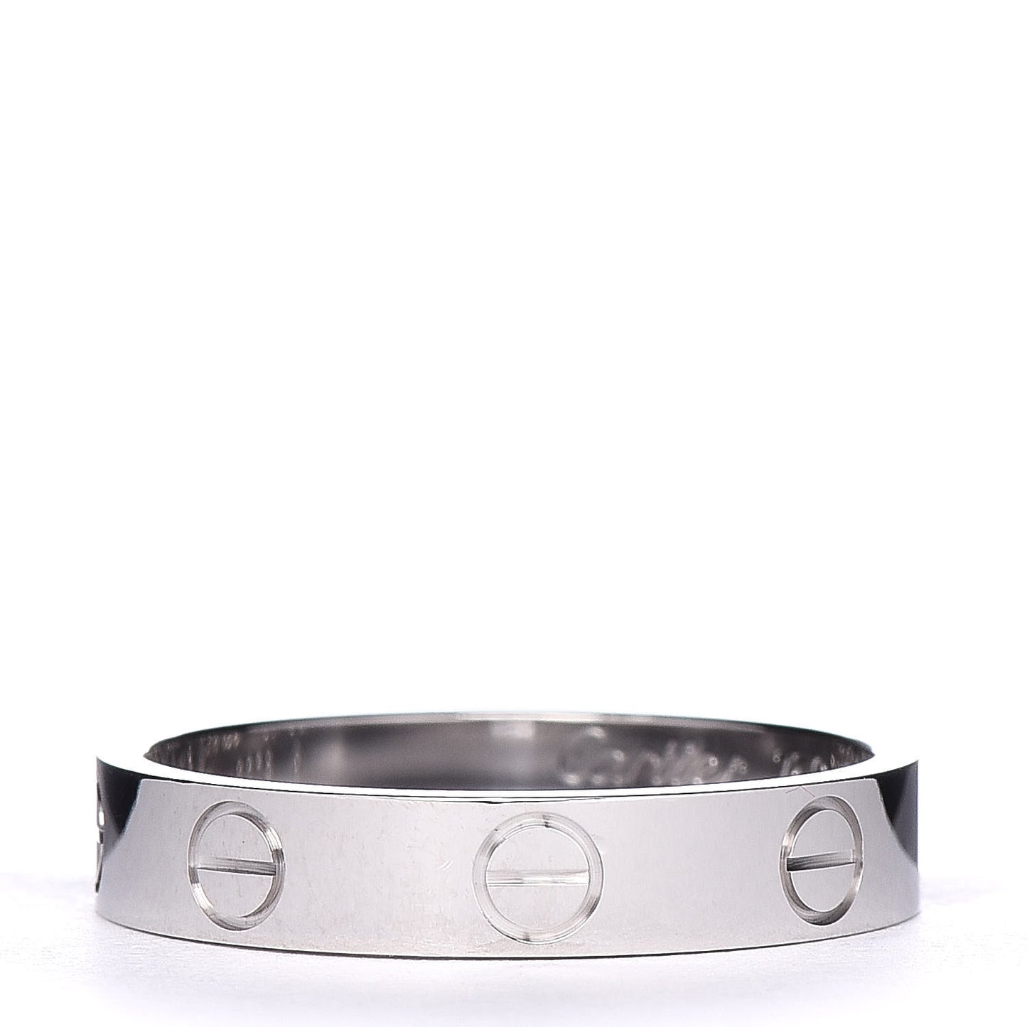 18K White Gold 3.5mm LOVE Wedding Band Ring 52 6
