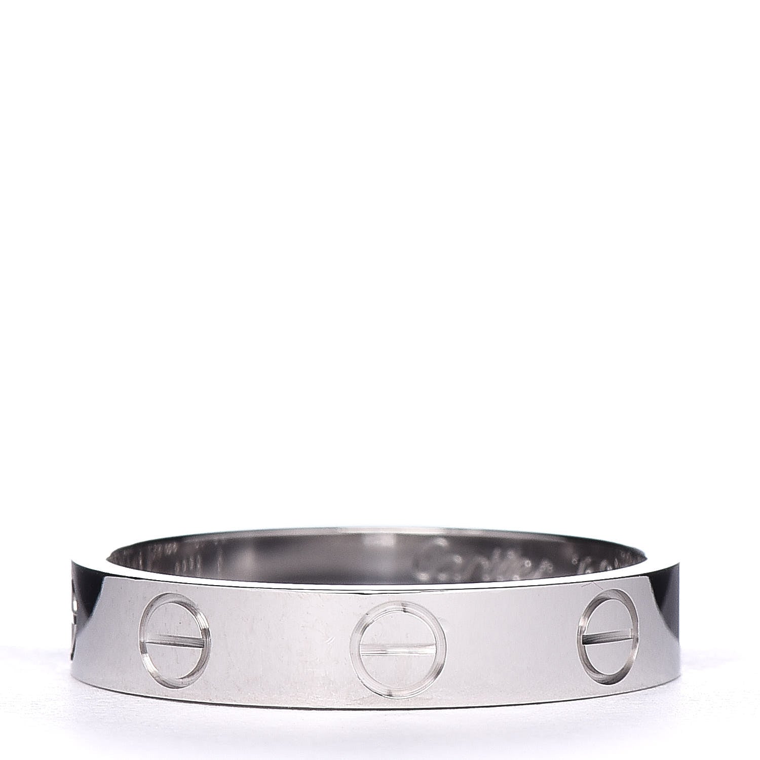 Cartier 18K White Gold 3.5mm LOVE Wedding Band Ring 52 6 3 of 4