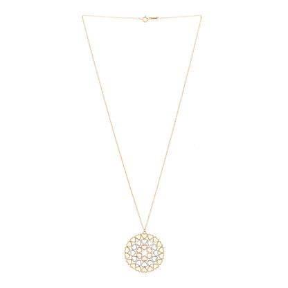 Tiffany 18K Yellow White Rose Gold Paloma Picasso Crown of Hearts Medallion Pendant Necklace 3 of 6
