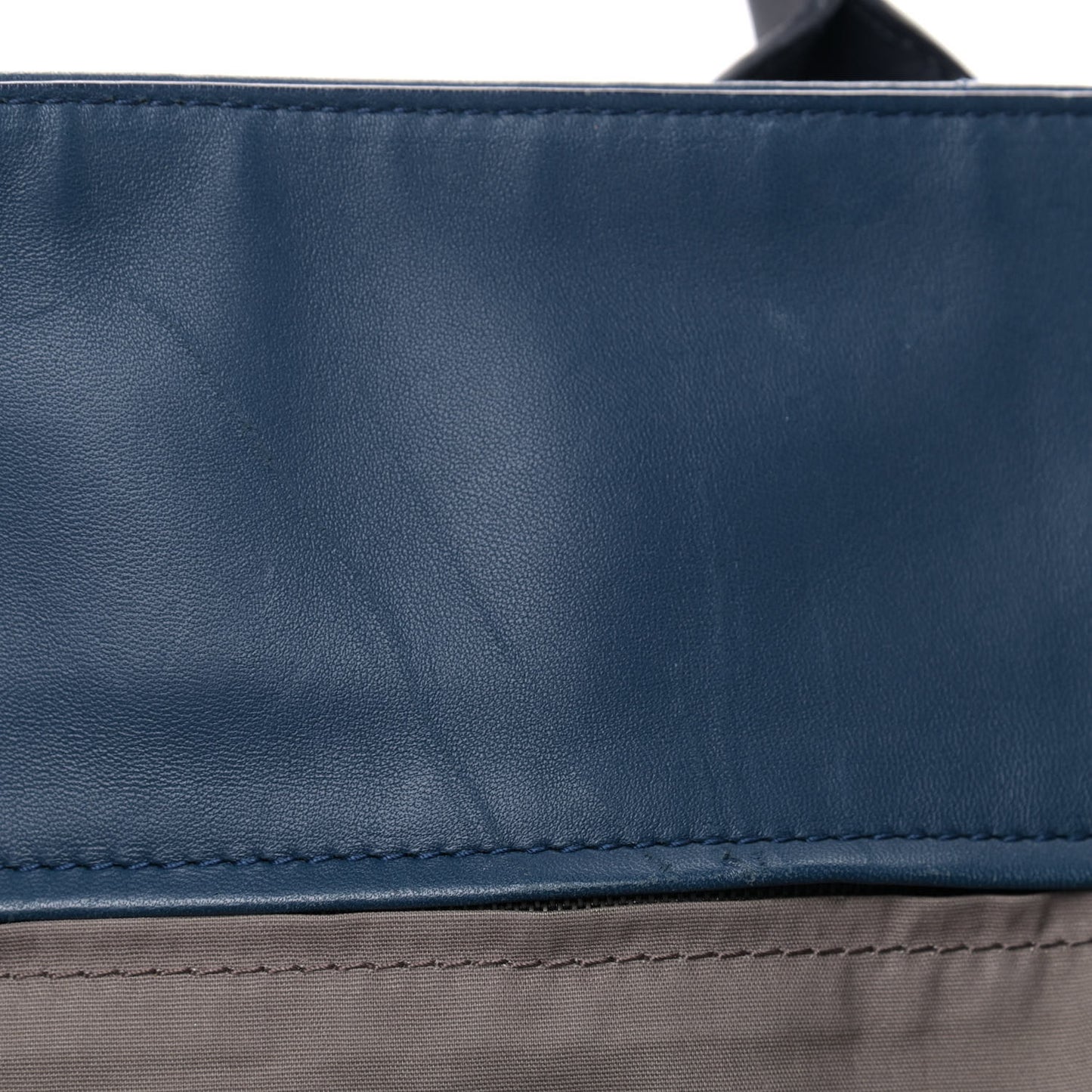 Nappa Intrecciato Stripe Tote Denim