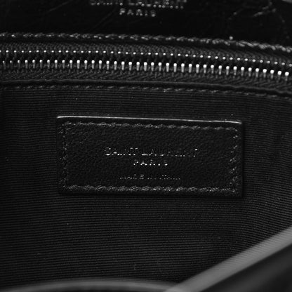 Saint Laurent Crinkled Calfskin Matelasse Monogram Medium Niki Chain Satchel Black 8 of 10
