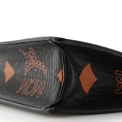MCM Visetos Zip Chain Pouch Black Cognac 10 of 11