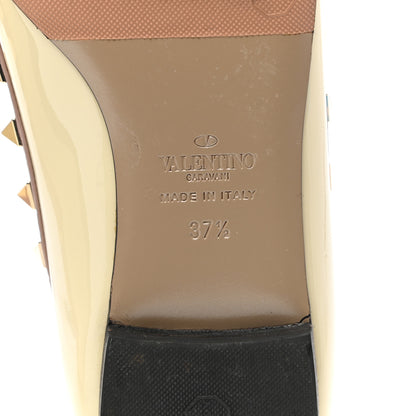Valentino Garavani Patent Rockstud Ballerina Flats 37.5 Ivory Poudre 6 of 8