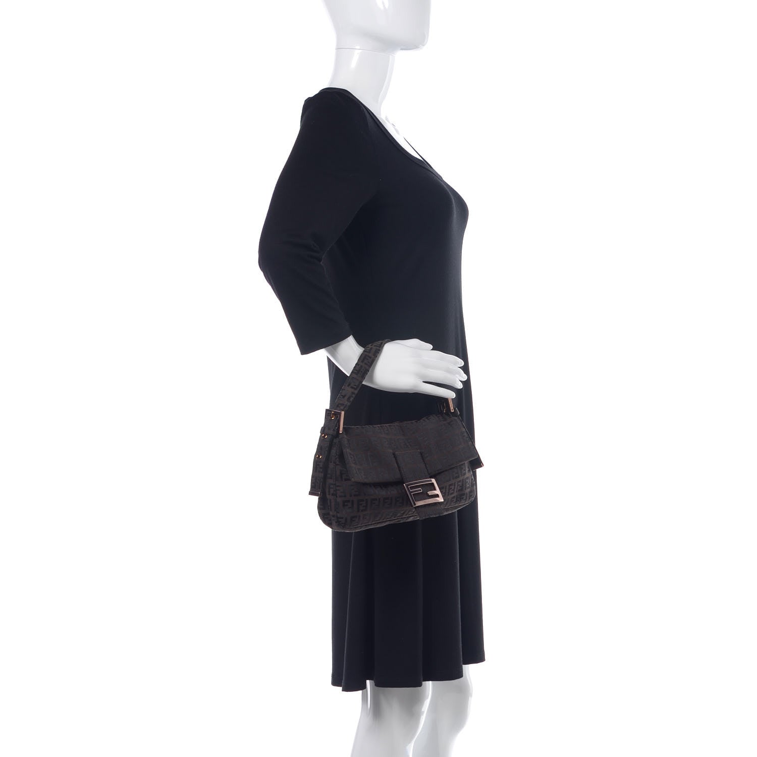 Fendi Zucchino Baguette Brown 2 of 10