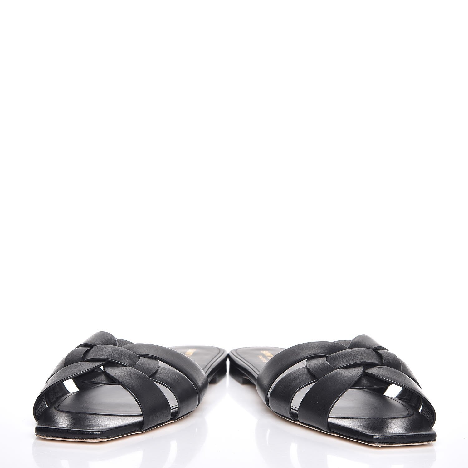 Saint Laurent Calfskin Nu Pied 05 Slide Sandals 38.5 Black 11 of 12