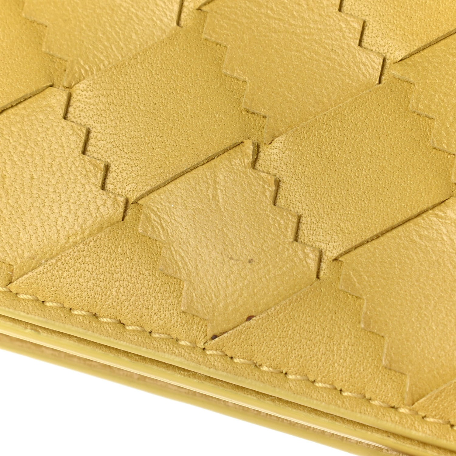 Bottega Veneta Nappa Intrecciato Zig Zag Card Holder Yellow 6 of 8