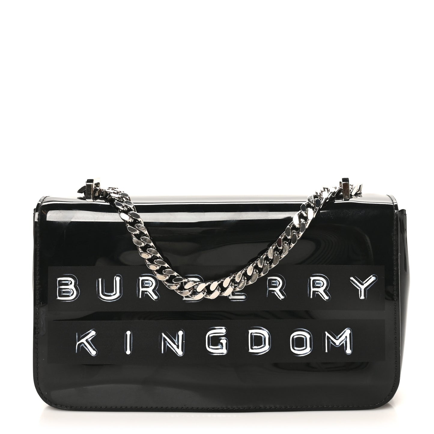 Patent Kingdom Flap Crossbody Black