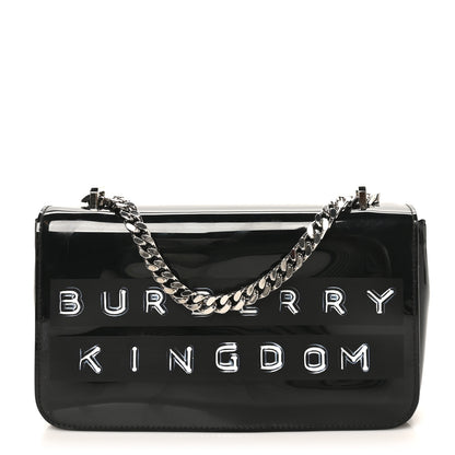 Burberry Patent Kingdom Flap Crossbody Black 1 of 9