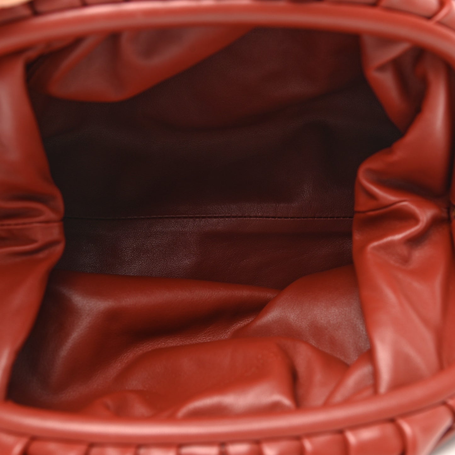 Smooth Butter Calf The Pouch Oversized Clutch Rust