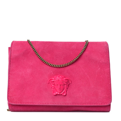 Versace Suede Palazzo Medusa Evening Bag Pink 1 of 7