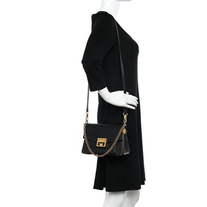Givenchy Goatskin Suede Small GV3 Shoulder Bag Black 2 of 13