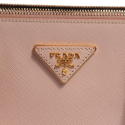 Prada Saffiano Lux Medium Double Zip Tote Cammeo 5 of 9