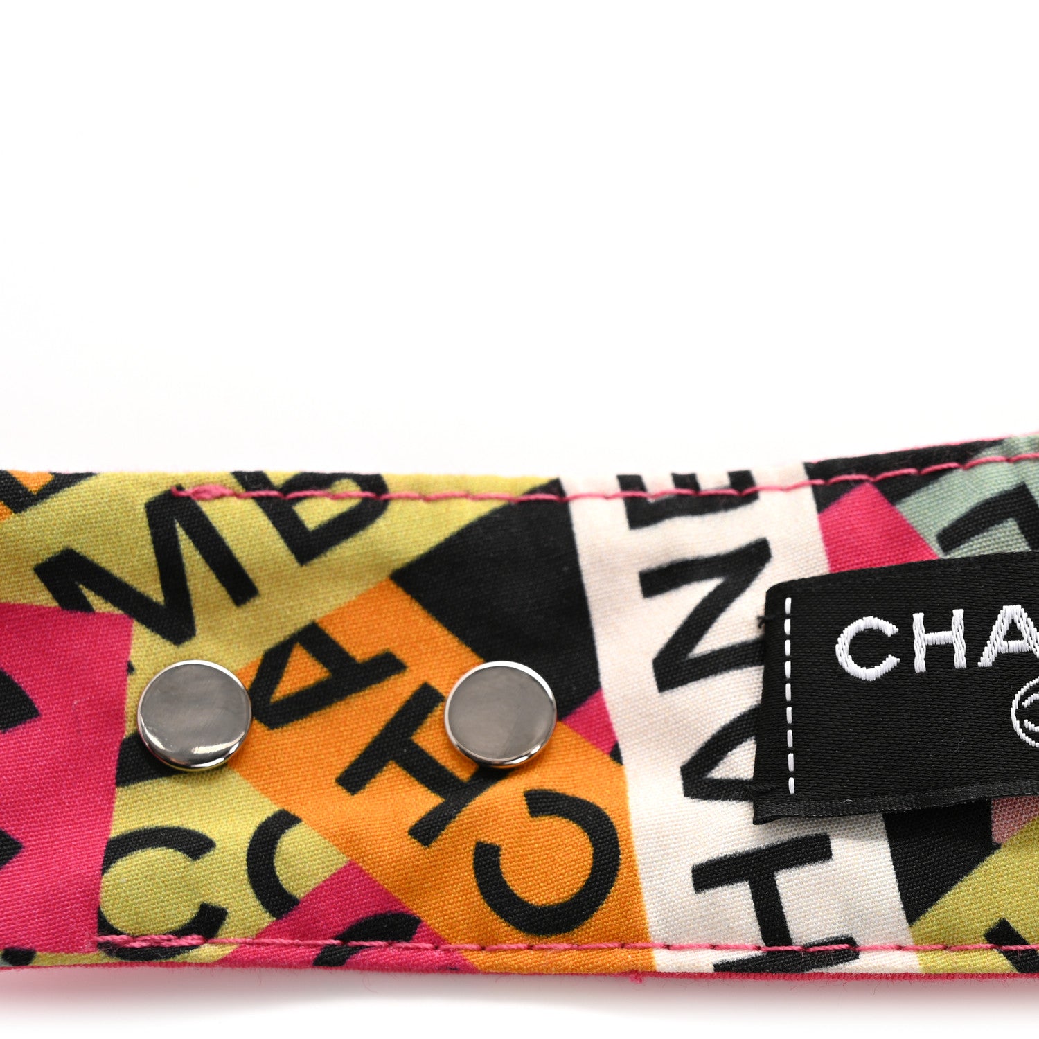 Chanel Cotton Canvas Logo CC Visor Pink Black 7 of 7