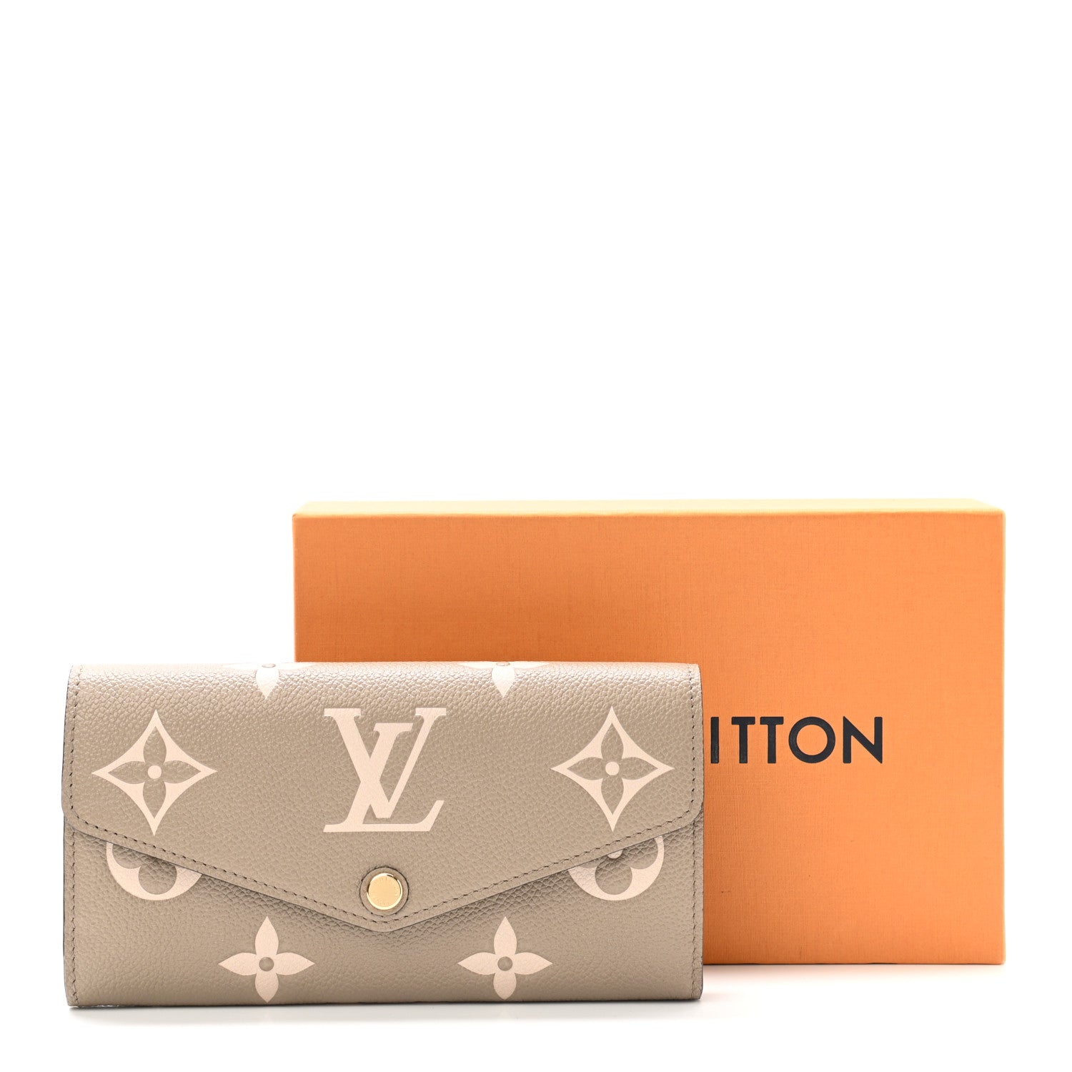 Louis Vuitton Empreinte Monogram Giant Sarah Wallet Tourterelle Creme 7 of 7