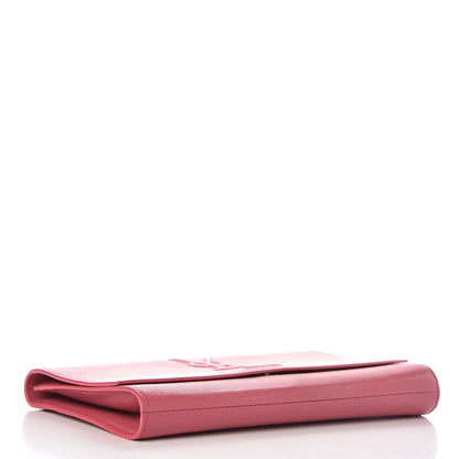Saint Laurent Calfskin Monogram Large Belle De Jour Clutch Pink 4 of 8