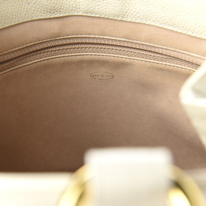 Chanel Caviar CC Bucket Shoulder Bag White 6 of 12