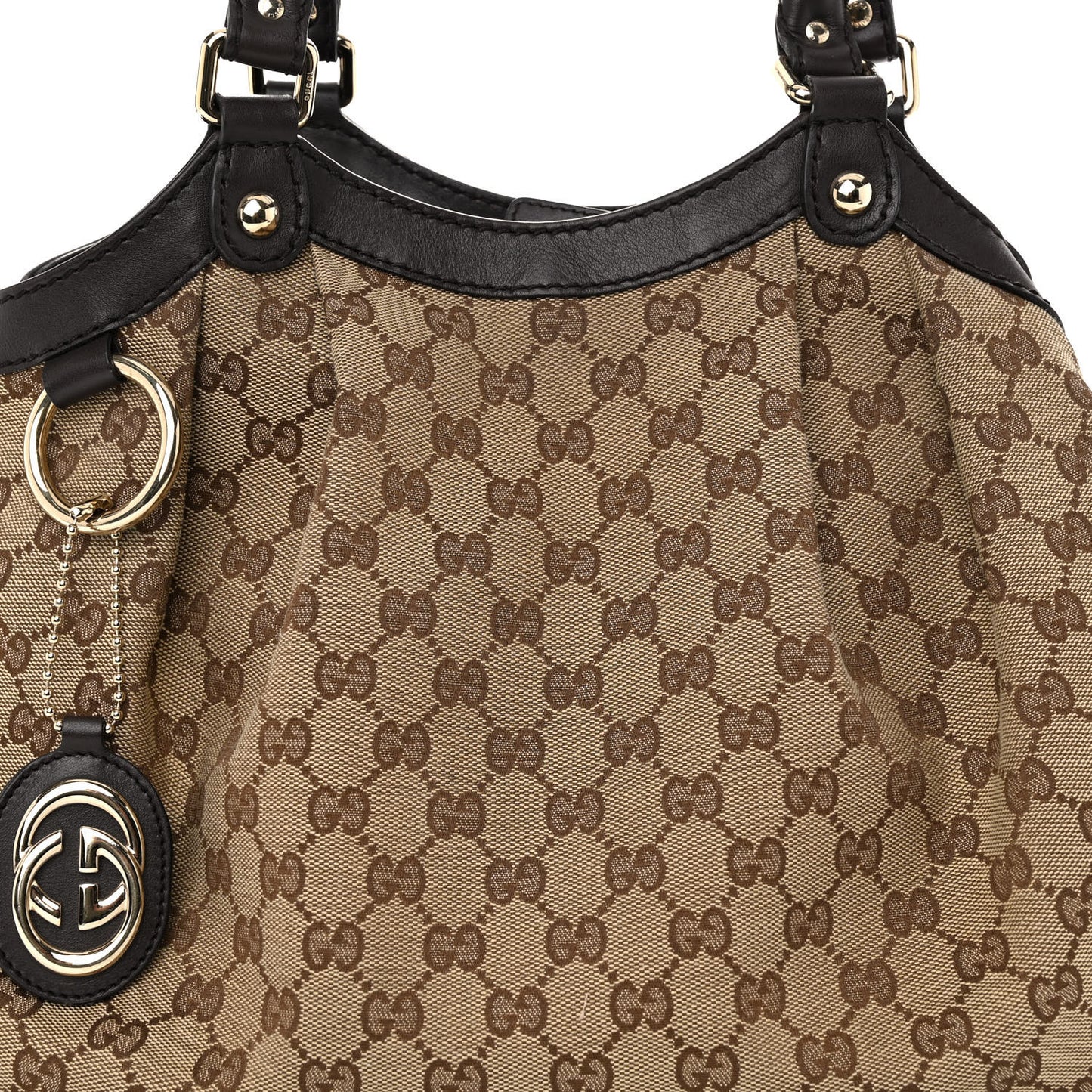 Monogram Medium Sukey Tote Beige Ebony Black
