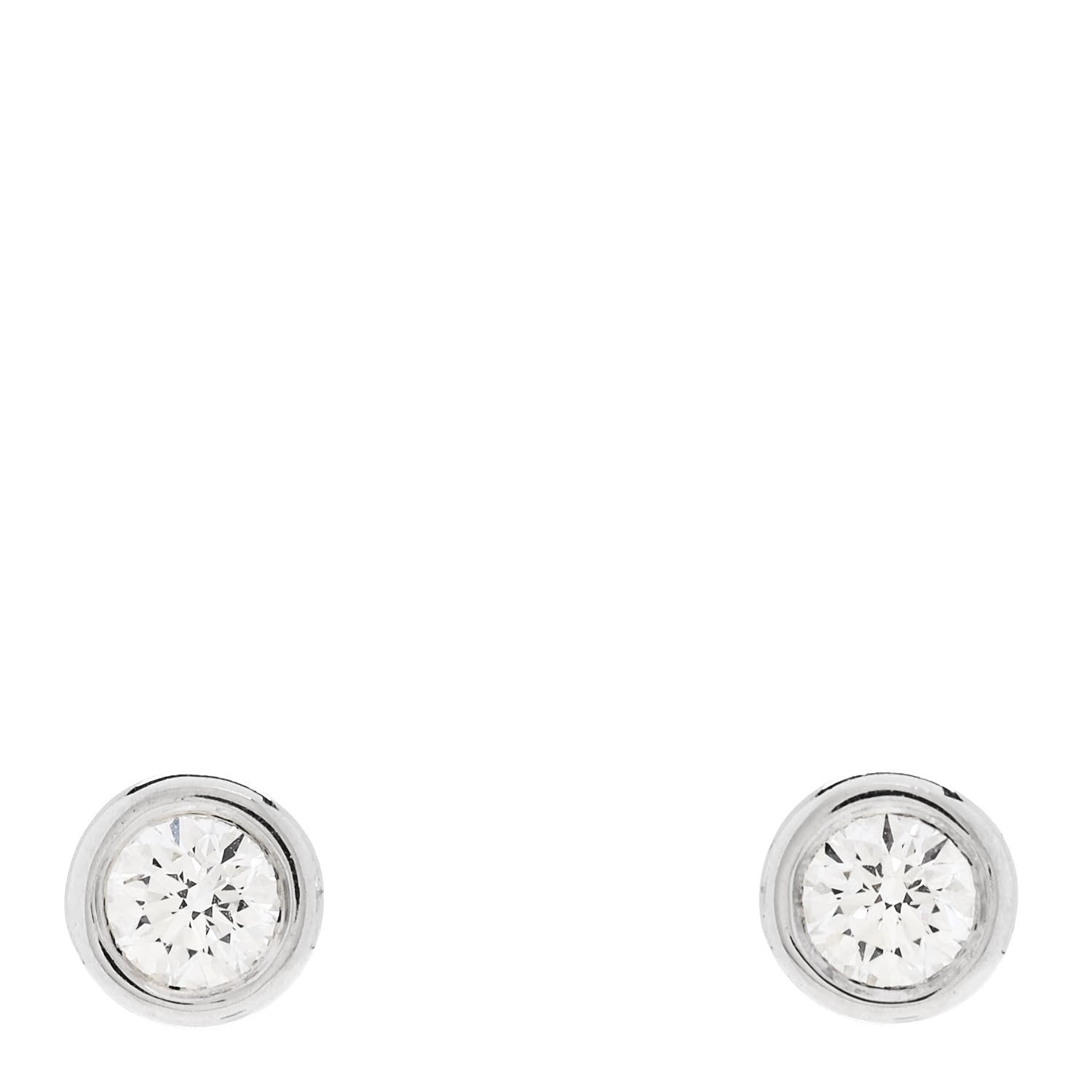 Tiffany Platinum Diamond .54ctw Elsa Peretti Diamonds By The Yard Earrings 1 of 4