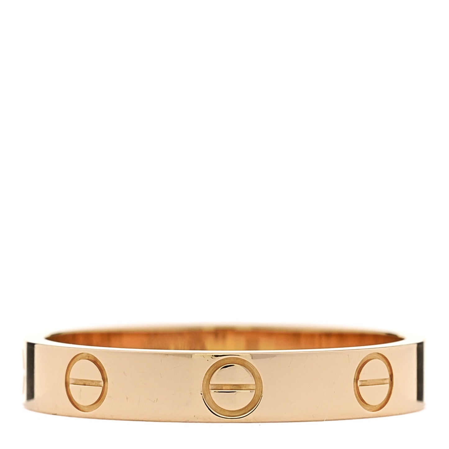 18K Yellow Gold 3.5mm LOVE Wedding Band Ring 56 7.75