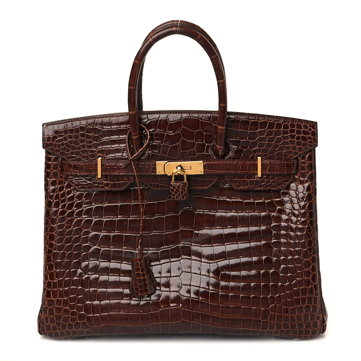 Shiny Porosus Crocodile Birkin 35 Miel