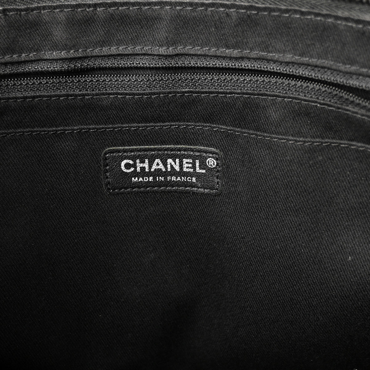 Chanel Grained Vegetal Calfskin Urban Shopping Tote Black 7 of 11