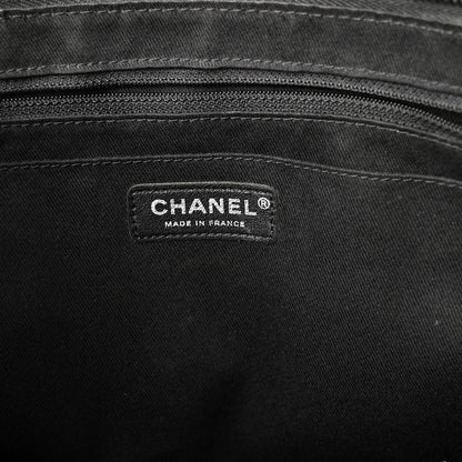 Chanel Grained Vegetal Calfskin Urban Shopping Tote Black 7 of 11