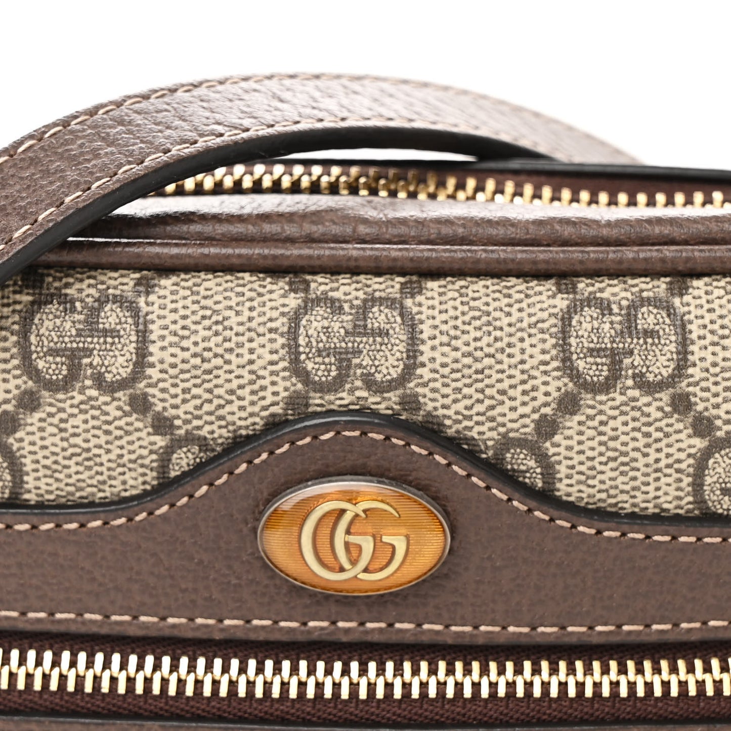 GG Supreme Monogram Web Mini Ophidia Shoulder Bag Brown