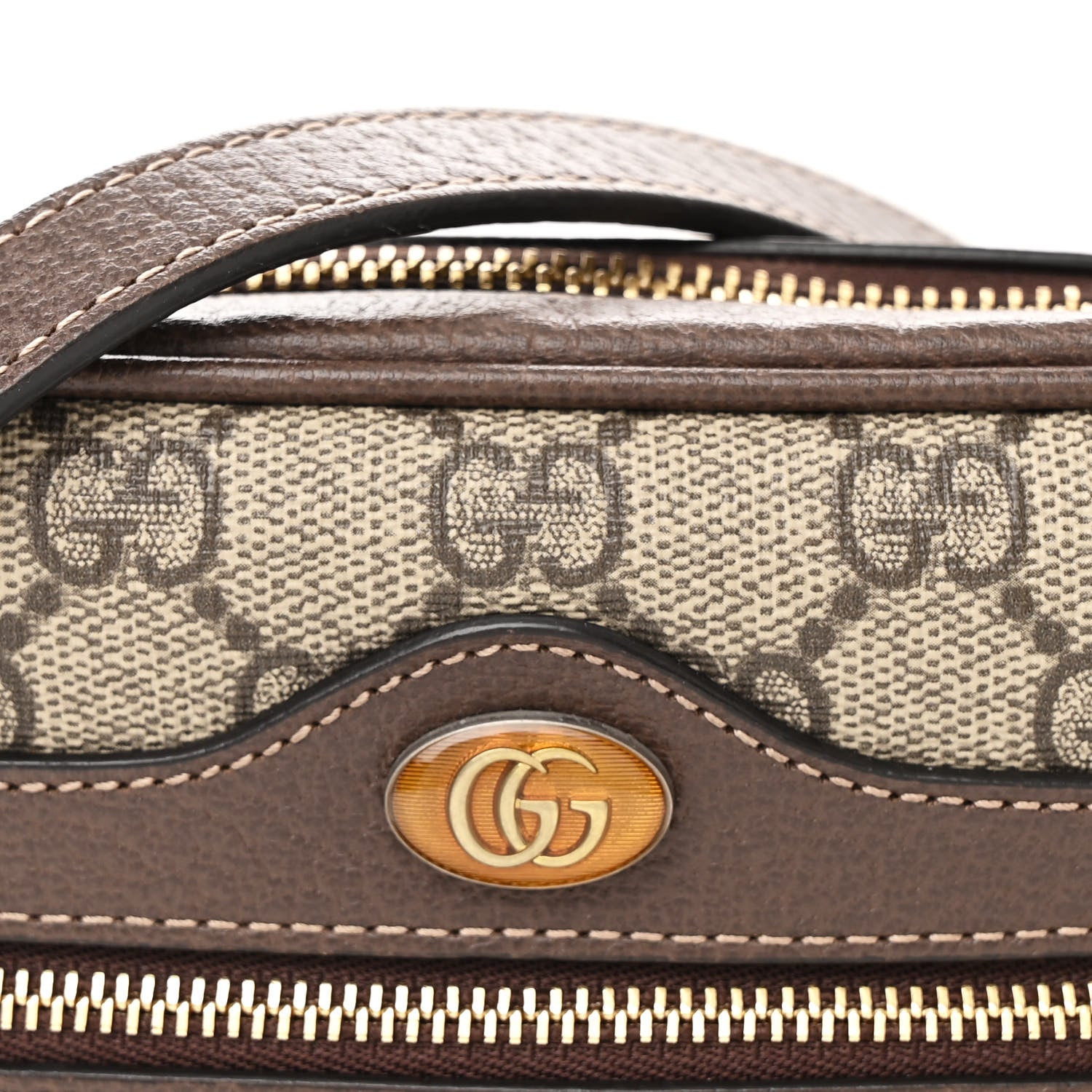 Gucci GG Supreme Monogram Web Mini Ophidia Shoulder Bag Brown 8 of 13