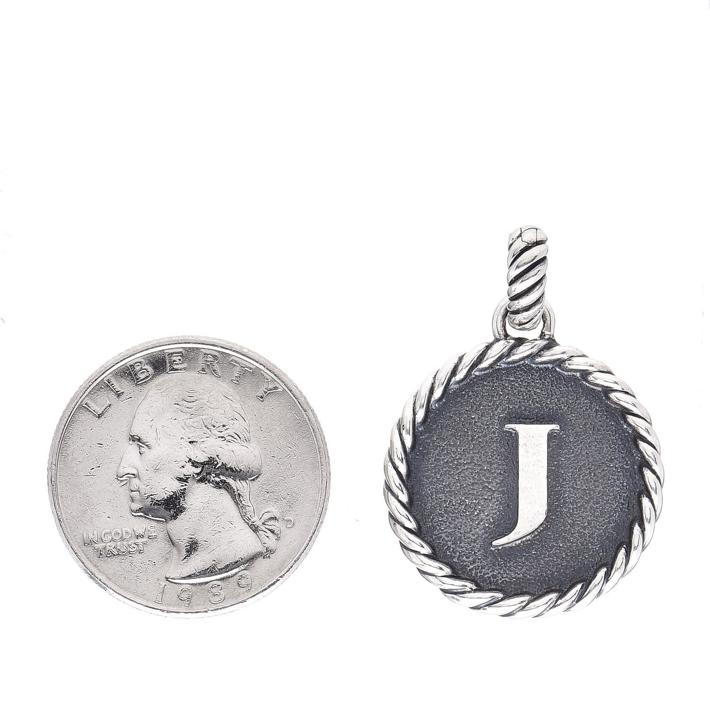 Sterling Silver Cable Collectibles Initial J Charm