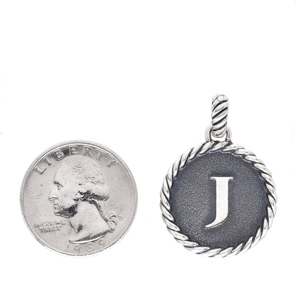 David Yurman Sterling Silver Cable Collectibles Initial J Charm 2 of 3