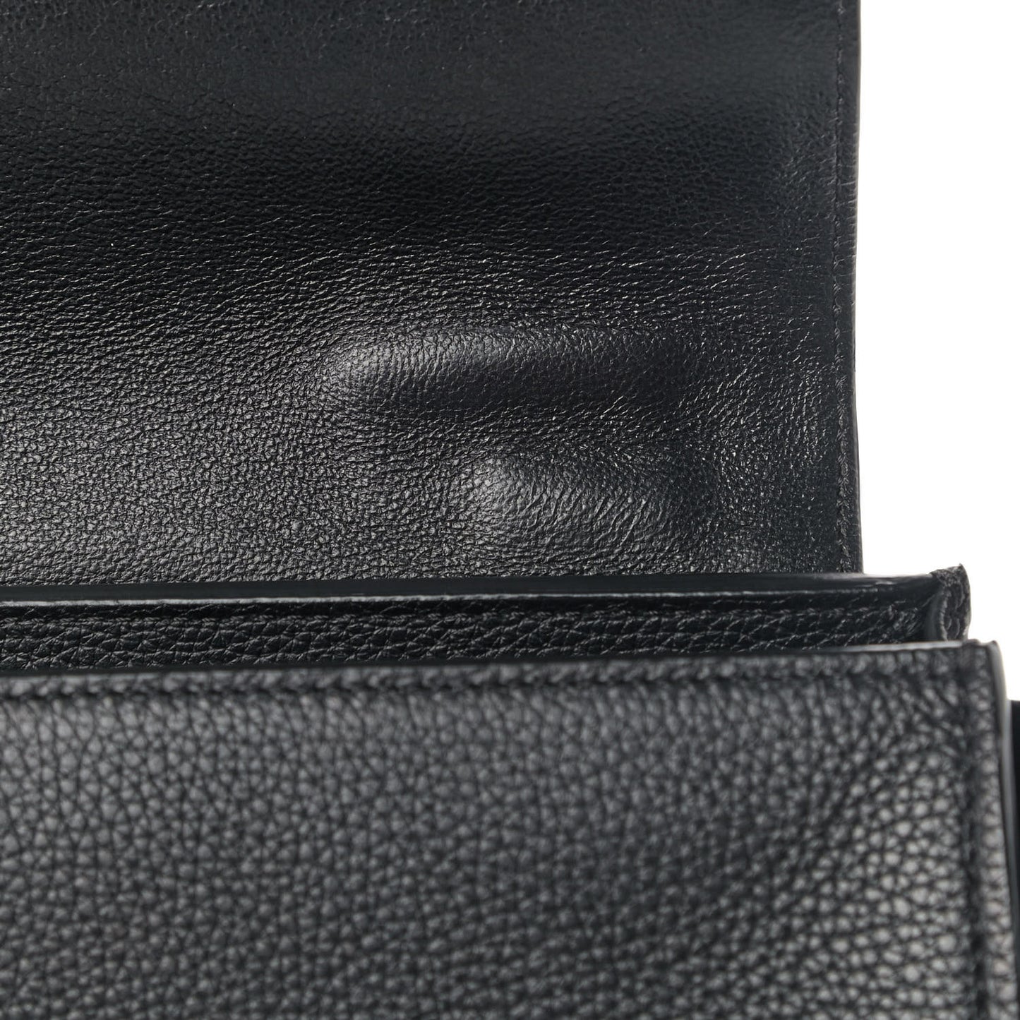 Drummed Calfskin Suede Small Trapeze Black
