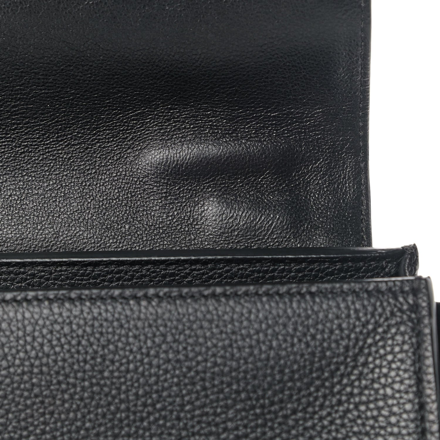 Celine Drummed Calfskin Suede Small Trapeze Black 6 of 7