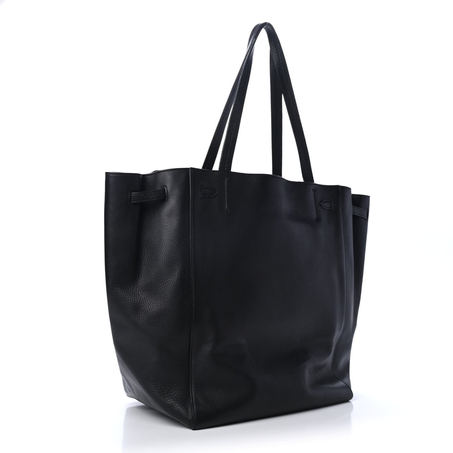 Celine Soft Grained Calfskin Medium Belt Cabas Phantom Black 2 of 4