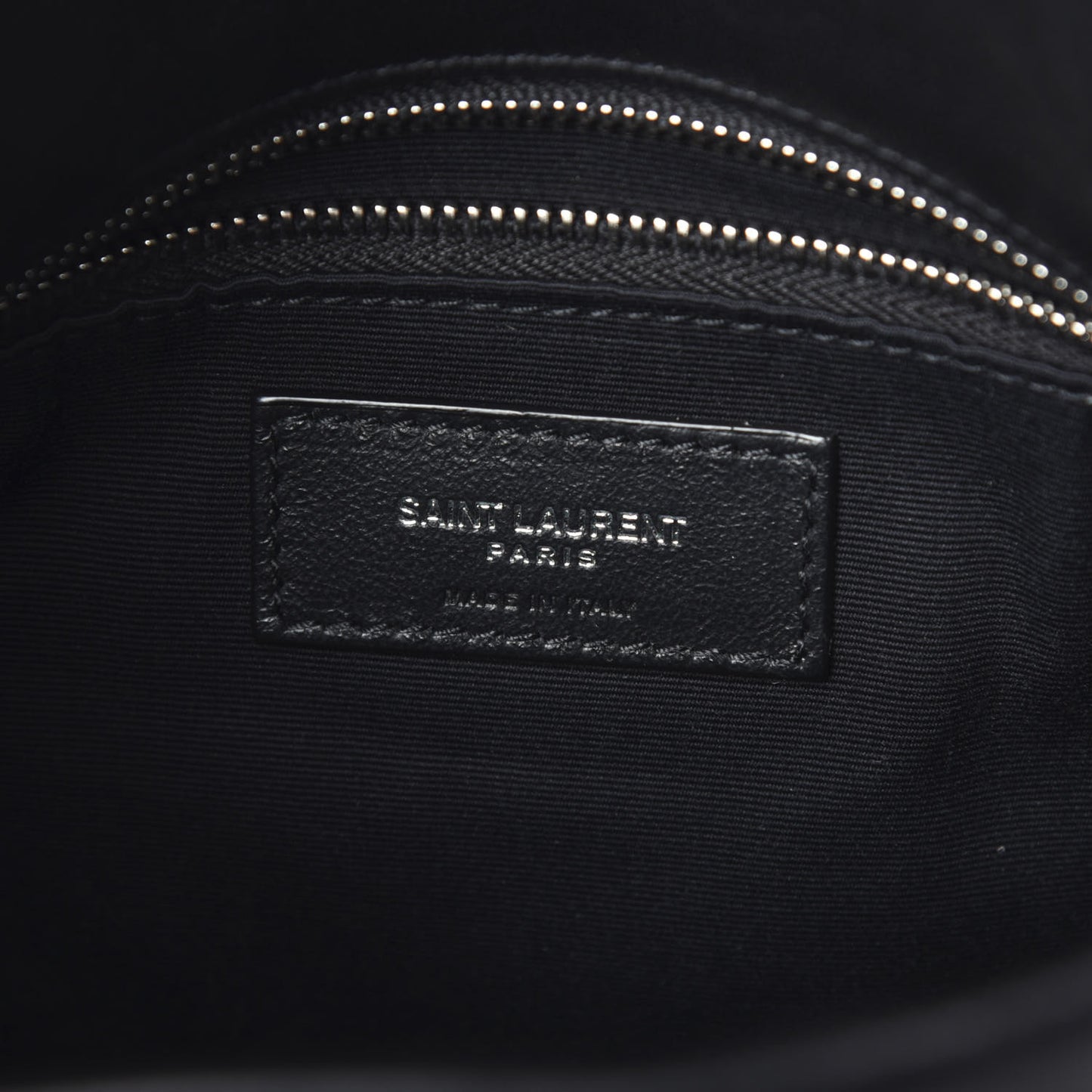 Lambskin Quilted Small Loulou Puffer Monogram Chain Satchel Black