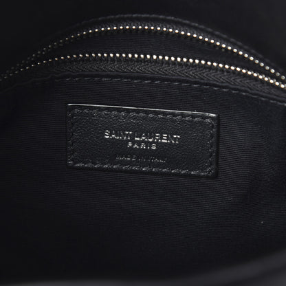 Saint Laurent Lambskin Quilted Small Loulou Puffer Monogram Chain Satchel Black 6 of 9
