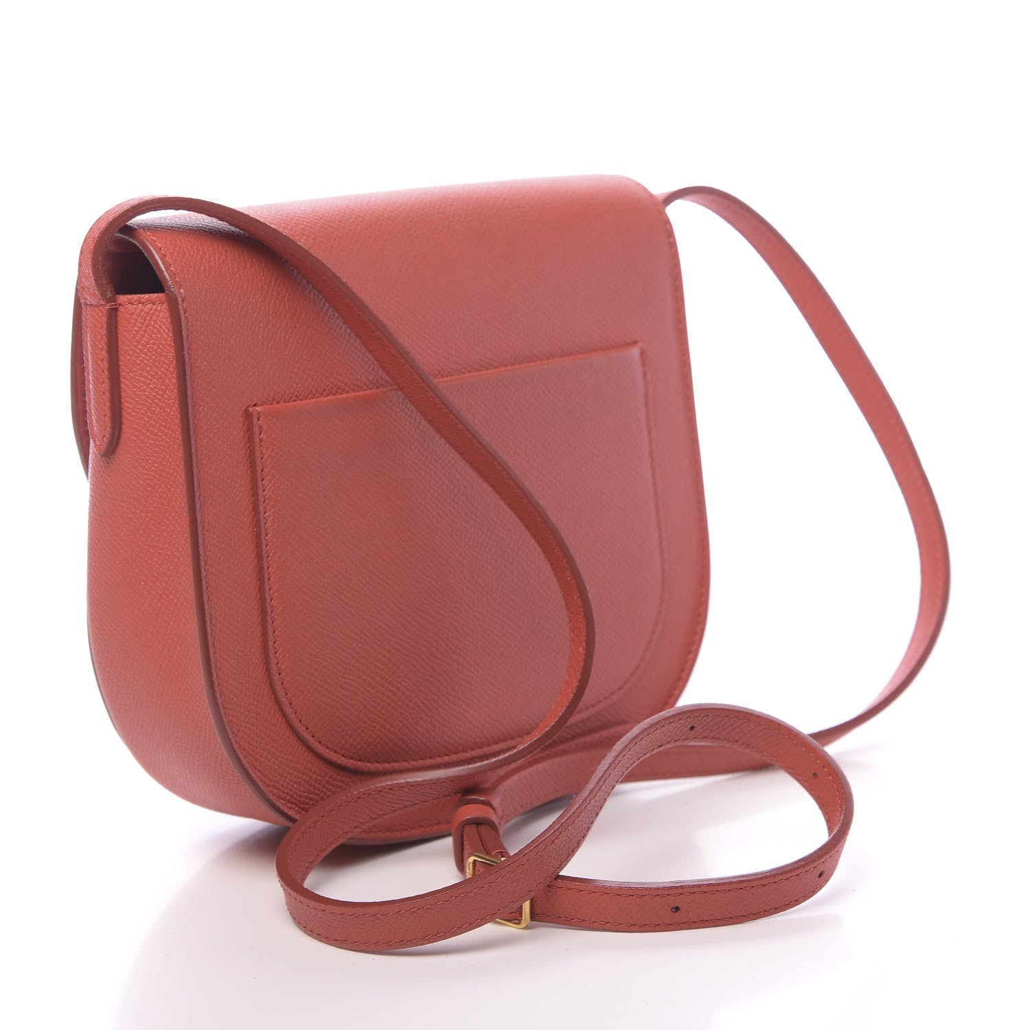 Celine Grained Calfskin Small Trotteur Terracotta 2 of 9