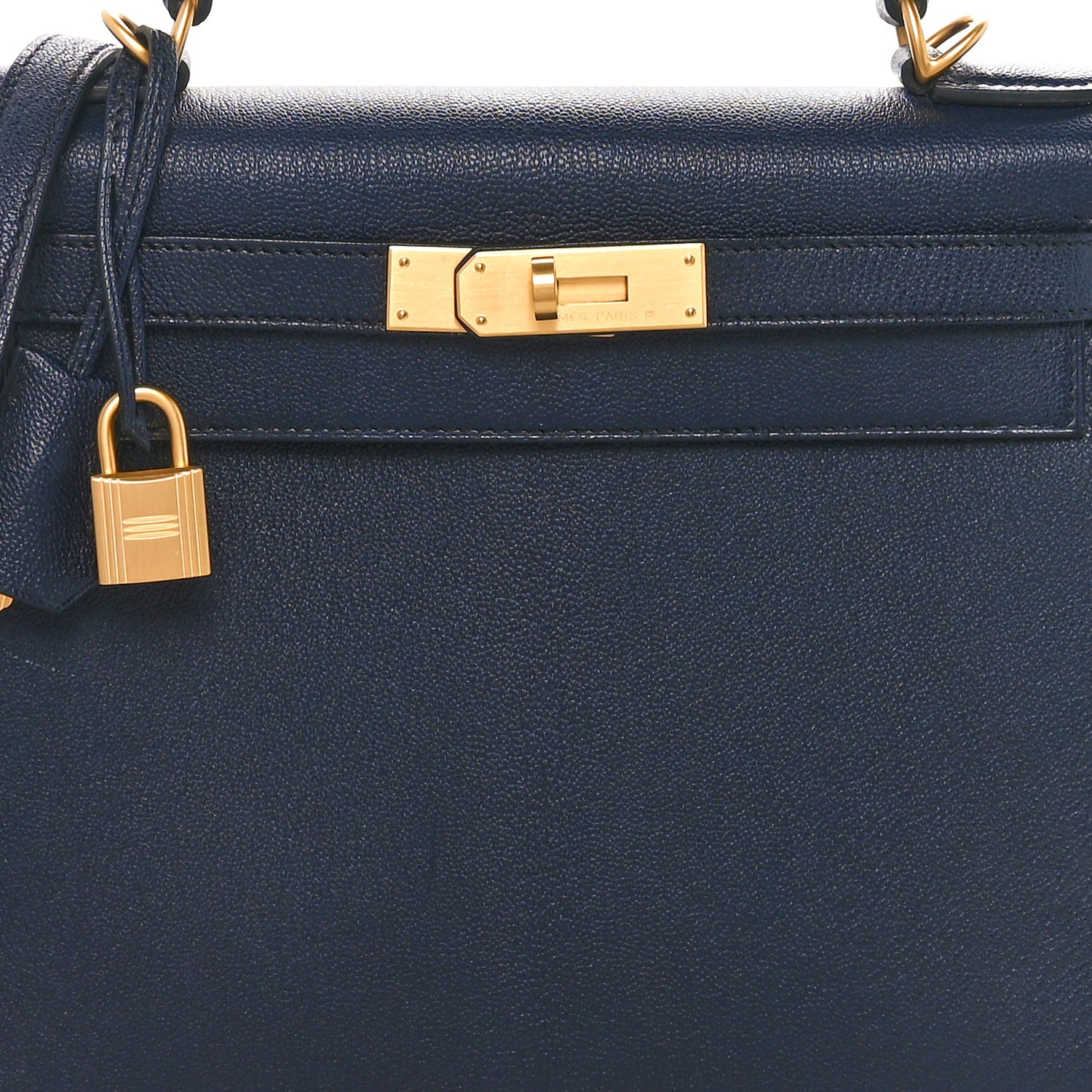 Hermes Chevre Chamkila Horseshoe Kelly Sellier 28 Bleu Indigo 8 of 11