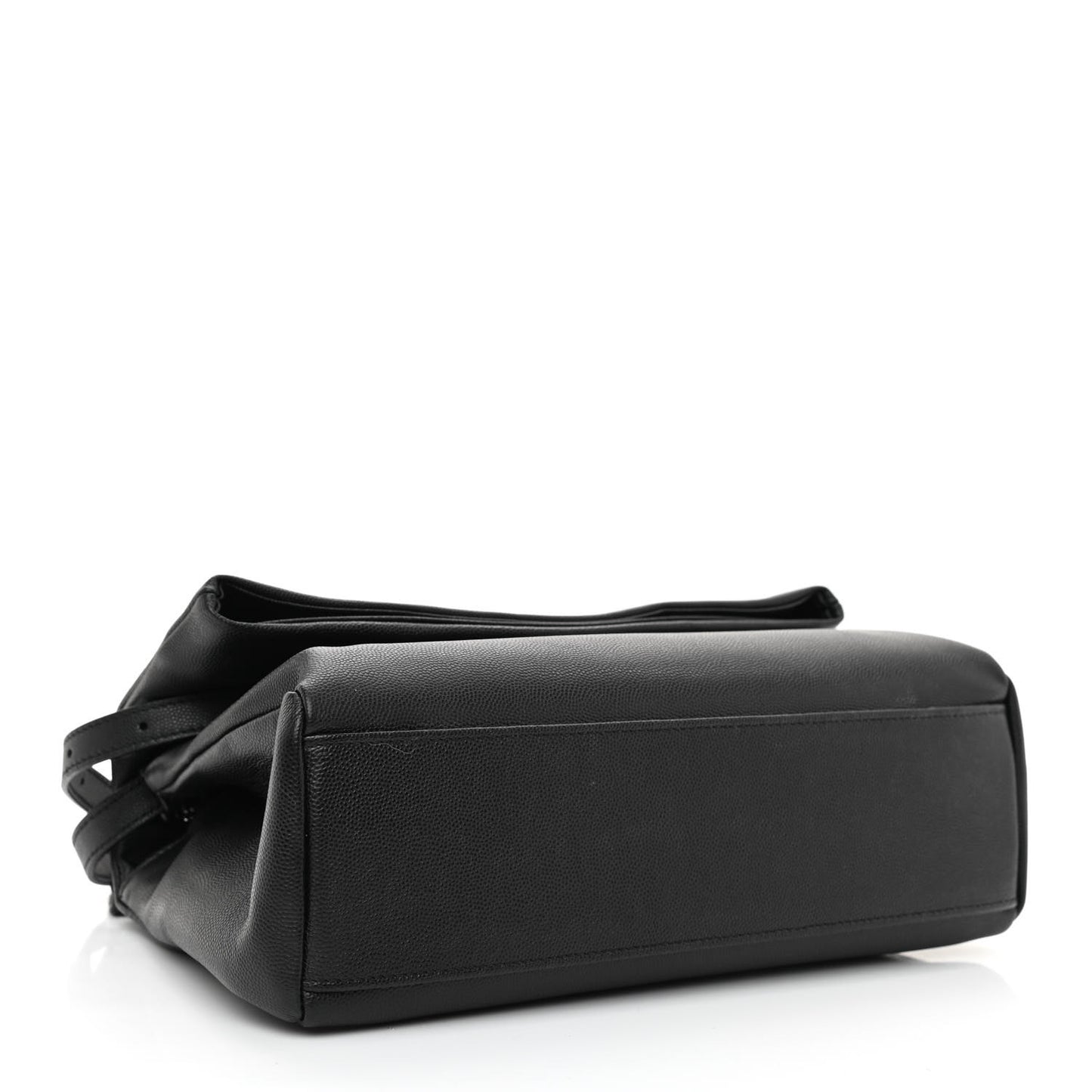 Grain De Poudre Medium West Hollywood Monogram Fold-Over Black