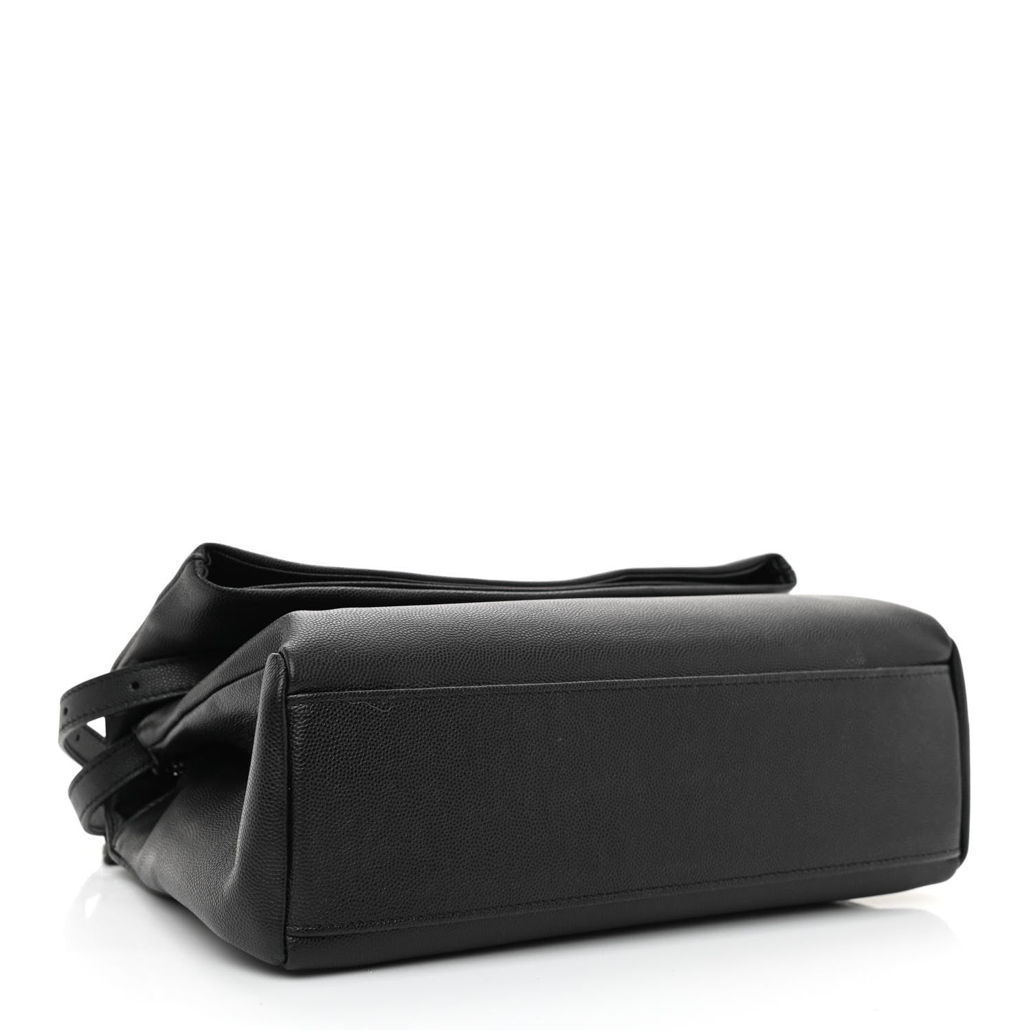 Saint Laurent Grain De Poudre Medium West Hollywood Monogram Fold-Over Black 4 of 11