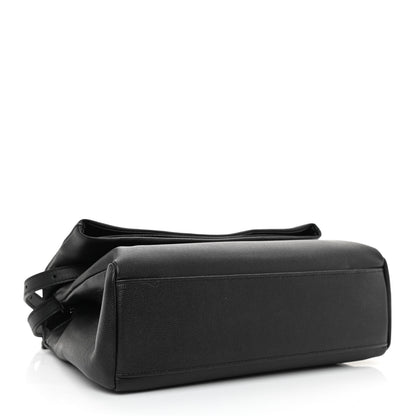 Saint Laurent Grain De Poudre Medium West Hollywood Monogram Fold-Over Black 4 of 11