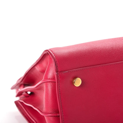 Saint Laurent Calfskin Small Sac De Jour Lipstick Fuchsia 16 of 19
